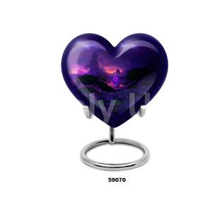 Urna Funeraria de Aluminio en Forma de Lágrima con Flores Rosadas para Cenizas Humanas, con Soporte y Bolsa de Terciopelo Gratis - Product Image 4