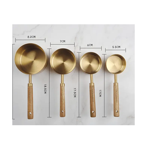 Brass <b>Measuring</b> <b>Spoon</b> Customized Hot Selling Sale Mango Wood Handle Wood <b>Measuring</b> <b>Spoons</b> Cups Cooking Utensils - Product Image 6