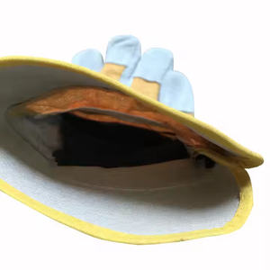 2025 gants de soudage en cuir de vache jaune robustes gants de travail de protection résistants aux coupures à paume complète pour un usage quotidien Style uni - Product Image 4