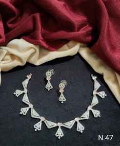 Moda Cubic Zirconia gota de agua colgante triángulo collar conjunto y pendientes conjuntos joyería nupcial de la boda para novias regalos de fiesta - Product Image 1