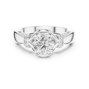 Anillo de Aniversario de Oro Amarillo de 14K con Diamante Cultivado en Laboratorio de 1.12 Ct, Redondo, Certificado por IGI, Anillo de Compromiso Nuevo con Diamante Cultivado para Mujer - Product Image 2