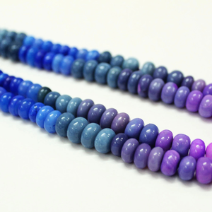 Perles en opale bleue multicolore, forme ronde, lisses, 6-9 mm, perles en opale bleue multicolore, perles en opale, qualité AAA - Product Image 3