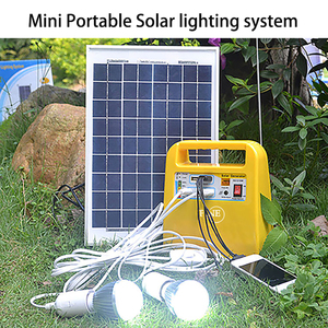 New 30 Wát năng lượng mặt trời Máy phát điện DC 12V Hệ thống chiếu sáng với 6 bóng đèn LED năng lượng mặt trời năng lượng ngân hàng điện xách tay năng lượng mặt trời Máy phát điện với LED ánh sáng - Product Image 3
