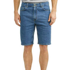 Shorts en jean décontractés pour hommes, taille mi-haute, en tissu Oxford, 100 % polyester, séchage rapide, motif uni, braguette boutonnée, personnalisable - Product Image 5