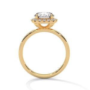 2.0ct Round Brilliant Cut Moissanite Halo <b>Solitaire</b> <b>Ring</b> 925 Sterling <b>Silver</b> Engagement Band - Product Image 5