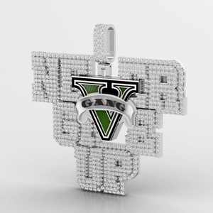 Colgante de Letra Personalizado para Hombre, Plata 925, Moissanita, Diamantes VVS, Estilo Hip Hop, para Fiesta - Product Image 2