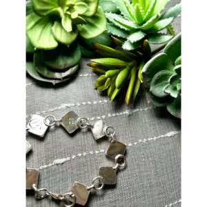 Kingman Turquoise & Sterling <b>Silver</b> Link <b>Bracelet</b> Navajo Ethnic Style Made with Craftsmanship - Product Image 3
