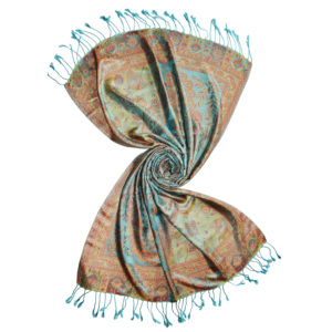 100% ระดับไฮเอนด์ฤดูใบไม้ร่วงผ้าคลุมไหล่ยามเย็นสุดๆผ้าทออย่างประณีตความยาวยาวนุ่มเงางามสีทูทูทูทูทูโทนสีย้อนกลับได้ - Product Image 1