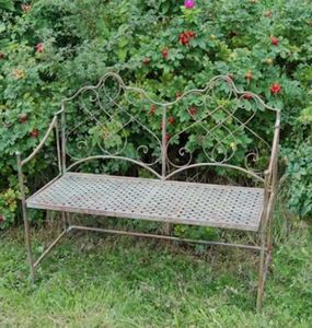 Elegante Banco azul de dos plazas tradicional de hierro fundido para jardín al aire libre acabado clásico banco de Venta caliente antiguo Patio al aire libre - Product Image 6