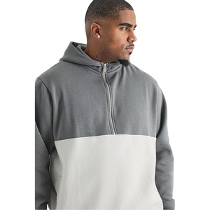 เสื้อแทรคสูทผู้ชายผ้าฟลีซคอตตอน 100% ขายดี ดีไซน์ซิปครึ่งตัว แบบเรียบง่าย ไซส์ใหญ่ สำหรับออกกำลังกาย ผลิตตามสั่ง ขายส่ง - Product Image 4