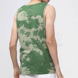 Camiseta sin mangas de algodón/poliéster de punto liso para hombre, cuello redondo, para gimnasio, con logo personalizado, de secado rápido, venta al por mayor - Product Image 4