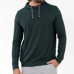 Camisa con capucha para hombre en tela de algodón Jersey Casual Fit OEM Logotipo personalizado Impresión disponible Etiqueta privada - Product Image 4