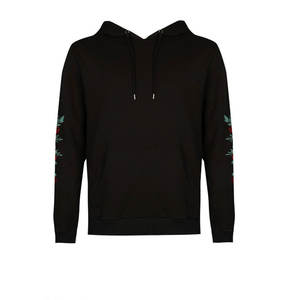 Nouveauté : Sweat à capuche en coton brodé pour homme – Haut basique en mélange de coton de haute qualité avec broderie - Product Image 1