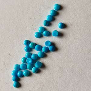 อัญมณีสีฟ้าเทอร์ควอยส์ Arizona cabochons 1mm สีฟ้าครามแท้ - Product Image 1