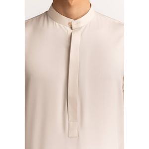 Costume de mariage beige basique pour homme, coupe ajustée SK-PSD24-007, respirant, style simple boutonnage, fermeture à braguette boutonnée avec imprimé - Product Image 6