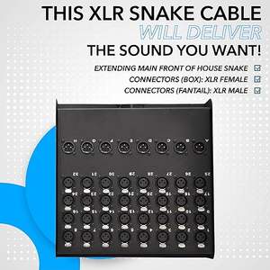 100% मानक ऑडियो SACB-32x8x100 32-चैनल xlr कम प्रोफ़ाइल सर्किट बोर्ड सांप केबल, 100-फीट - Product Image 3