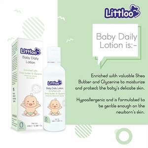 Littloo Baby Loción Hidratante Diaria Enriquecida Con Caléndula Natural, Coco, Manteca De Karité Glicerina, Piel Sensible Bebé-100ml - Product Image 3