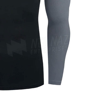 Spandex Polyester Made Hommes col arrondi Compression T-shirts Marque privée Hommes Compression Gym T-shirts - Product Image 4