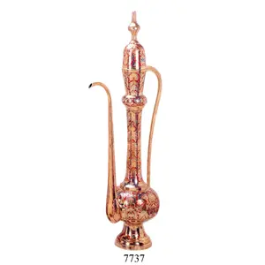 เหยือกทองเหลืองแอฟโฟทาบาเคลือบสีทึบแนววินเทจเหยือกทองเหลืองโบราณขนาดกลาง - Product Image 6