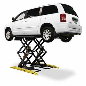 Elevador de Autos de Calidad DX77 ALI, Elevador de Autos de Doble Tijera, Elevador Hidráulico de Acero de Montaje Superficial, Diseño de un Solo Poste - Product Image 1