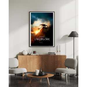 วิธีการฝึกมังกรของคุณ โปสเตอร์หลักจากภาพยนตร์แอนิเมชั่น ดีไซน์ทันสมัยสำหรับติดผนัง - Product Image 3