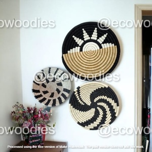 High Quality Seagrass Wall Art Hot on Sale Wicker <b>Hanging</b> <b>Basket</b> for Home Decoration <b>Rattan</b> Wall Decoration - Product Image 4