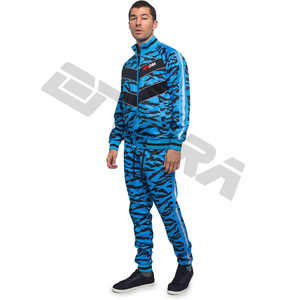 Ensemble de survêtement pour homme avec fermeture éclair intégrale et col montant, conçu pour l'entraînement sportif, la course quotidienne, le confort et un style actif - Product Image 2