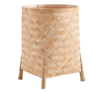 Jarrón redondo de bambú hecho a mano, maceta con asa para decoración del hogar, maceta de flores, cesta, diseño de tejido, macetas ecológicas - Product Image 1