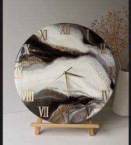 Horloge murale en résine ASSISTANT Résine époxy Salon meilleur qulatiye Meubles Décoration intérieure Horloge murale personnalisée meilleur - Product Image 1