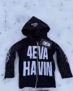 ชุดวอร์มขาบานผ้าคอตตอนเฟรนช์เทอร์รี่คุณภาพระดับพรีเมียมพิมพ์ลายสกรีนและพลอยเทียมและผ้าฝ้าย - Product Image 5