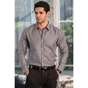 Chemises décontractées pour hommes PILIS, 100% coton, tissu popeline respirant, col montant, coupe classique pour le printemps et l'automne - Product Image 6
