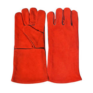 Cow Split Leather Versatile Welding Gloves Heat <b>Fire</b> <b>Proof</b> Anti-Cut Anti-Slip Anti-Impact Anti-Heat Functions for Various Tasks - Product Image 3