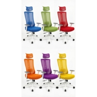 Chaise de bureau ergonomique moderne 2026 avec dossier en maille, appui-tête, accoudoirs réglables par vérin à gaz et base étoile, pour bureau, domicile, hôpital, école