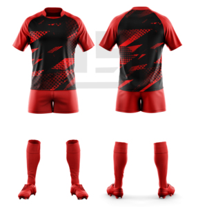 Ensemble short et maillot de rugby personnalisé haut de gamme, écologique, antibactérien, léger, respirant, anti-humidité, vêtements de sport pour clubs - Product Image 5