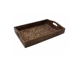 Nouveau plateau en bois de haute qualité de finition servant pour le café et le jus pour la pièce maîtresse de table - Product Image 4
