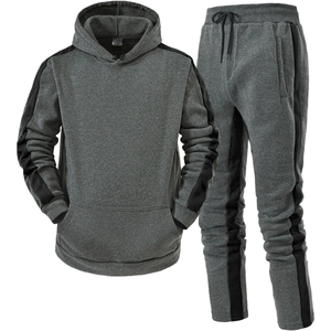 Sudadera con capucha para hombre Chándales Otoño Invierno Conjuntos de dos piezas Sudaderas con capucha y pantalones de gran tamaño para hombre - Product Image 1