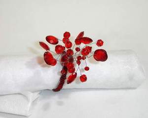 ตกแต่งลูกปัดหลายสีแหวนผ้าเช็ดปากสําหรับของขวัญคุณภาพระดับพรีเมียมหลายสีลูกปัดโต๊ะงานแต่งงานกลางแหวนผ้าเช็ดปาก - Product Image 5