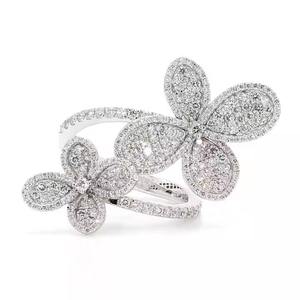 Anillo clásico de diamante Moissanite original Montaje de oro blanco de 14 quilates para cóctel de boda o fiesta garantizado para impresionar - Product Image 4