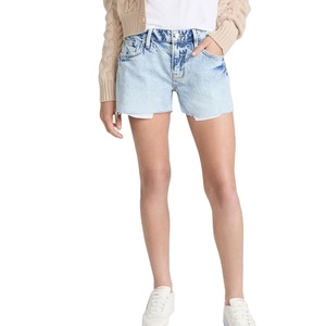 2026 Customized <b>High</b> <b>Waist</b> Denim Shorts <b>for</b> Women Plus Size Elastic Tight <b>Jeans</b> Breathable Street Style Short Pants Pocket - Product Image 1