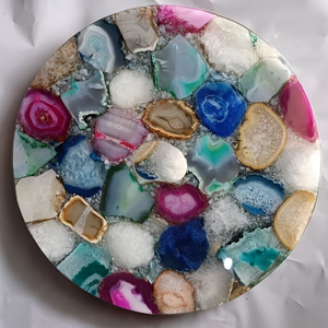 Vente en gros 2025 Plateau en agate en grès fabriqué à la main de qualité supérieure, salle à manger et décoration élégantes à bas prix - Product Image 5