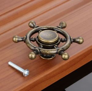 Silver boat steering wheel knob pull cabinet for home dresser door cabinet furniture decorative <b>kitchen</b> wardrobe handle knobs - Product Image 3