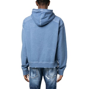 เสื้อครอปแบบมีฮู้ดของผู้ชายเสื้อครอปแบบหลวมสีกรดซักได้ตามต้องการ - Product Image 4