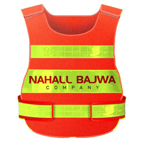 Chaleco de seguridad de malla de poliéster reflectante de alta visibilidad personalizable Chaleco de trabajo de seguridad fluorescente con flash LED con logotipo de NBC Producto OEM - Product Image 3