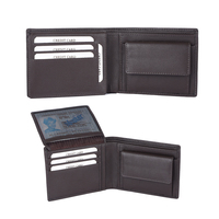 Dompet Kulit Asli Pria Lipat Pendek Tempat Kartu Multi-Fungsi Desain Minimalis Penyimpanan Kartu