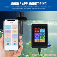 pH-mètre intelligent WiFi 8-en-1, testeur de qualité de l'eau multi-paramètres pour pH/TDS/EC/Salinité/ORP/Température pour aquarium, hydroponie, piscine