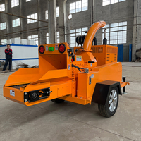 Machines forestières Broyeur de bois mobile Broyeur de bois lourd le moins cher Broyeur de bois à moteur diesel à vendre