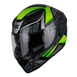 หมวกกันน็อคมอเตอร์ไซค์เวียดนาม OEM รุ่น FullFace ROC R05 ใหม่ ได้รับมาตรฐาน DOT ดีไซน์กราฟิกสวยงาม ระบบปิดแบบปลดเร็ว วัสดุ ABS EPS พร้อมแผ่นบังแดด ราคาโรงงาน - Product Image 1