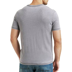 Camiseta de nuevo diseño Diseños personalizados Cuello en V Camiseta de la mejor calidad para hombres CVC Heather Cuello en V Camiseta de secado rápido para hombres - Product Image 5