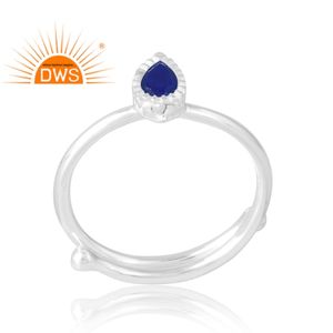 Anillo de piedras preciosas de lapislázuli Natural de Plata de Ley 925 más vendido, joyería personalizada para mujer, regalo para ella - Product Image 1