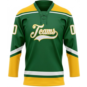 Maillot de hockey en maille personnalisable avec nom et couleur illimités, vêtement d'équipe nationale respirant, imprimé par transfert thermique, 100 % polyester, pour le hockey sur glace - Product Image 2